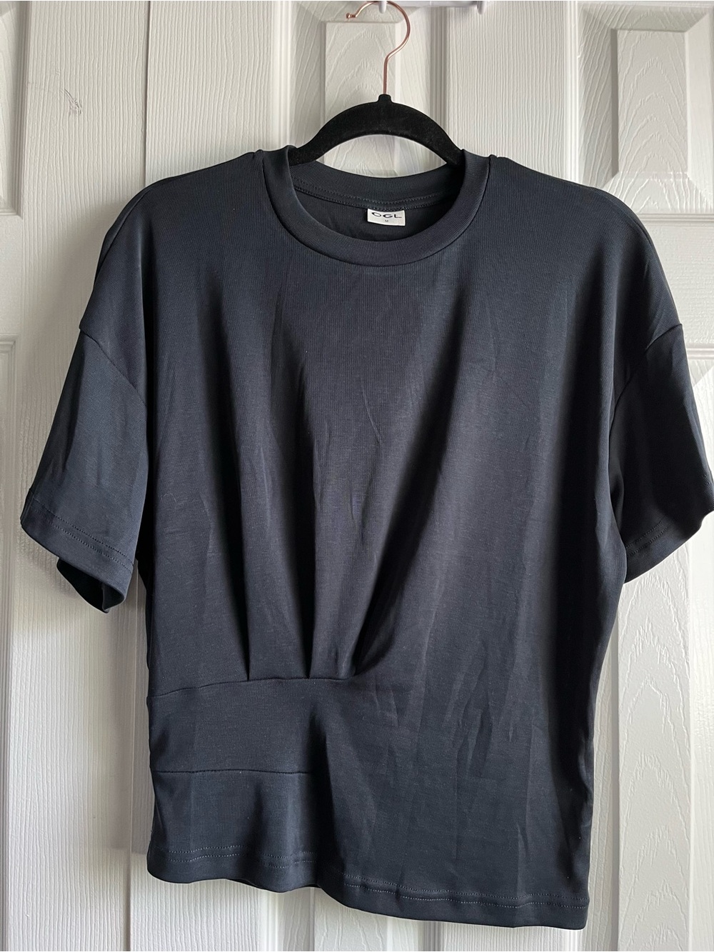 OGL Sandwashed Crewneck Short Sleeve Tucked Tee Deep Navy Size Medium - Picture 2 of 3